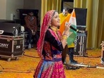 The image taken from the Facebook video shows the Gujarati folk singer singing the song Teri Mitti written by Manoj Muntashir.