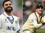 Virat Kohli and Dean Elgar.&nbsp;