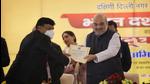 Union home minister Amit Shah during the inauguration ceremony of Bharat Darshan Park at Punjabi Bagh in New Delhi.(HT Photo) Union home minister Amit Shah during the inauguration ceremony of Bharat Darshan Park at Punjabi Bagh in New Delhi.(HT Photo)