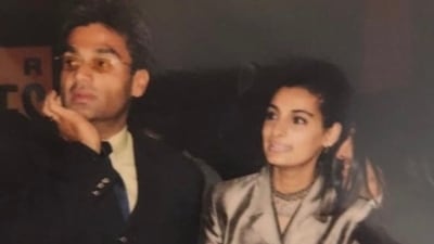 Suniel Shetty shares throwback photo with wife Mana Shetty. (Instagram) Suniel Shetty shares throwback photo with wife Mana Shetty. (Instagram)