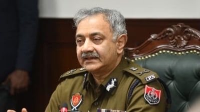 Punjab DGP Siddharth Chattopadhyay addressing a press conference (Ravi Kumar/HT) Punjab DGP Siddharth Chattopadhyay addressing a press conference (Ravi Kumar/HT)