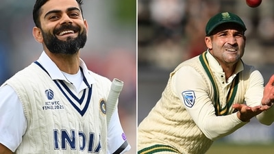 Virat Kohli and Dean Elgar. Virat Kohli and Dean Elgar. 