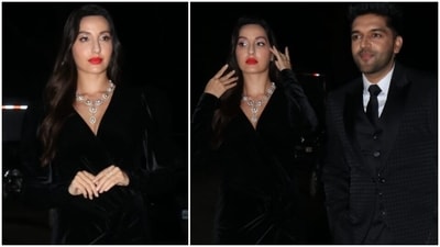 Nora Fatehi in little black dress promotes Dance Meri Rani on Bigg Boss 15 with Guru Randhawa: All pics (HT Photo/Varinder Chawla) Nora Fatehi in little black dress promotes Dance Meri Rani on Bigg Boss 15 with Guru Randhawa: All pics (HT Photo/Varinder Chawla)