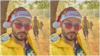 Kunal posed for a selfie with Soha and Inaaya in the backdrop. (Instagram/@kunalkemmu)