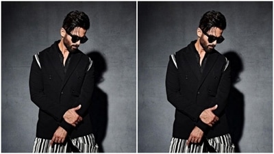 In tinted shades and black shows, Shahid posed for the pictures. (Instagram/@shahidkapoor)