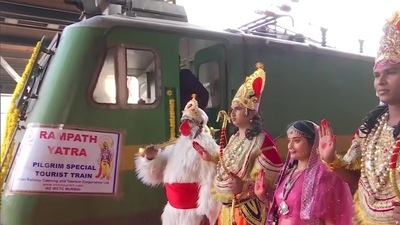 The IRCTC launched the Rampath Yatra Express special train to promote pilgrimage tourism in India (ANI)