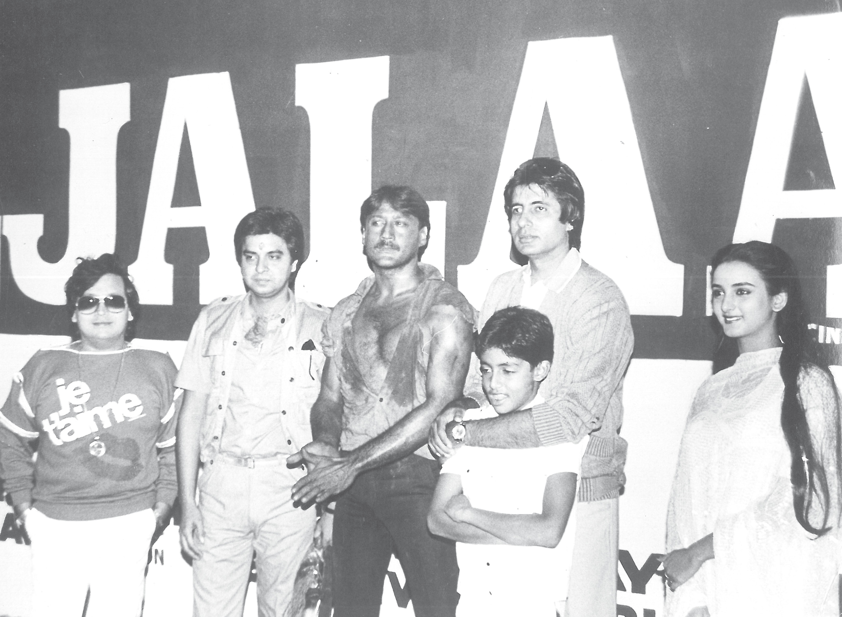 Bappi Lahiri, Romesh Sharma, Jackie Shroff, Amitabh Bachchan and Abhishek Bachchan, and Farha Bappi Lahiri, Romesh Sharma, Jackie Shroff, Amitabh Bachchan and Abhishek Bachchan, and Farha