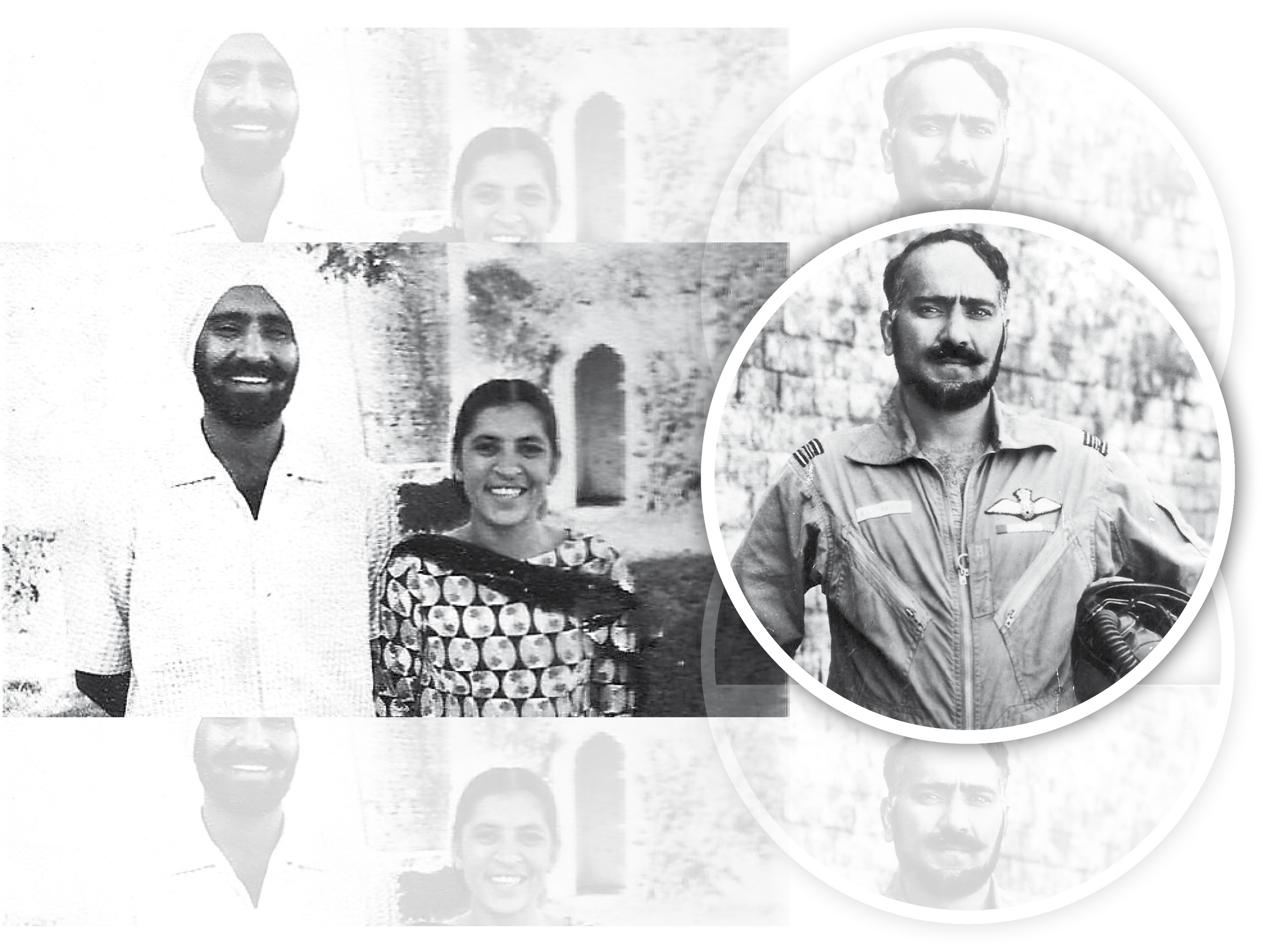 Rohan’s grandfather (inset), who was a commander in the Indian Air Force; and his grandfather and grandmother (left) Rohan’s grandfather (inset), who was a commander in the Indian Air Force; and his grandfather and grandmother (left)
