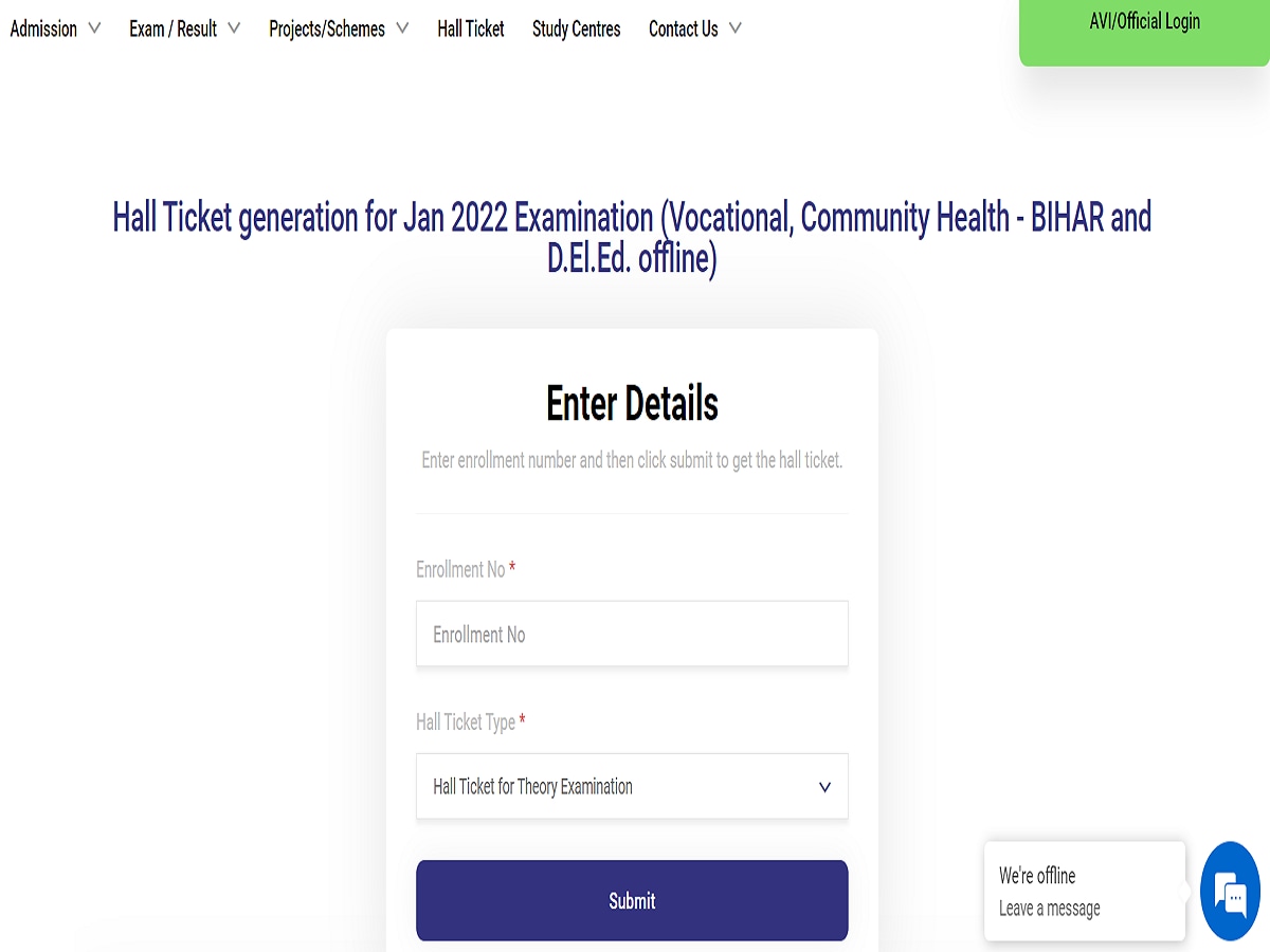 NIOS Public Exam Hall Ticket 2022 released, here’s direct link to download NIOS Public Exam Hall Ticket 2022 released, here’s direct link to download