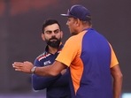 Former India head coach Ravi Shastri with Virat Kohli