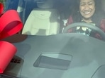 The image shows Dwayne Johnson's mom inside her new car.(Instagram/@therock) The image shows Dwayne Johnson's mom inside her new car.(Instagram/@therock)