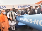 Union Defence Minister Rajnath Singh and Uttar Pradesh Chief Minister Yogi Adityanath at DRDO exhibition during the foundation stone laying of BrahMos Missile Unit and DRDO Lab, in Lucknow, (PTI) Union Defence Minister Rajnath Singh and Uttar Pradesh Chief Minister Yogi Adityanath at DRDO exhibition during the foundation stone laying of BrahMos Missile Unit and DRDO Lab, in Lucknow, (PTI)