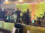 Mika Singh gatecrashed a wedding and performed for guests. Mika Singh gatecrashed a wedding and performed for guests.