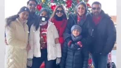 Shilpa Shetty, Raj Kundra with their friends in Mussoorie. (Instagram)