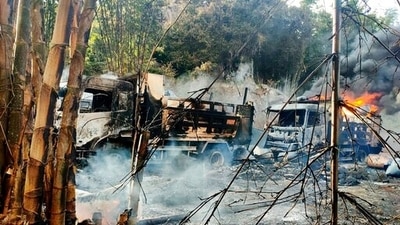 The Myanmar military said it had shot and killed an unspecified number of "terrorists with weapons" from the opposition armed forces in the village. (AP) The Myanmar military said it had shot and killed an unspecified number of "terrorists with weapons" from the opposition armed forces in the village. (AP)