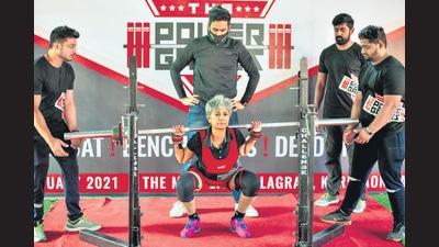 Lorraine More (66), won a gold medal for India by lifting 165kgs in the ongoing Asian Classic and Equipped powerlifting and bench press championship, in Istanbul, Turkey. (HT PHOTO) Lorraine More (66), won a gold medal for India by lifting 165kgs in the ongoing Asian Classic and Equipped powerlifting and bench press championship, in Istanbul, Turkey. (HT PHOTO)