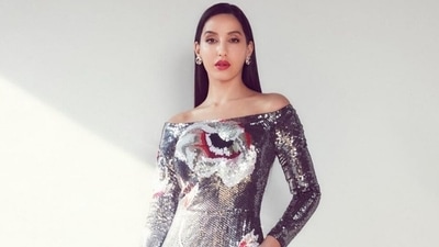 Nora Fatehi flaunts hourglass figure in silver dress to promote Dance Meri Rani with Guru Randhawa: Pics inside Nora Fatehi flaunts hourglass figure in silver dress to promote Dance Meri Rani with Guru Randhawa: Pics inside