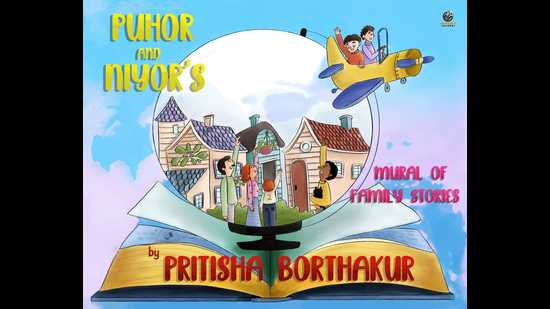 The front cover of the book-Puhor and Niyor’s Mural of Family Stories.