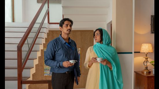 Siddharth and Parvathy Thiruvothu in a still from Navarasa