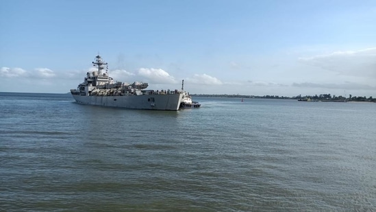 Indian Naval Ship Kesari entered Port of Maputo, Mozambique on December 25, 2021.