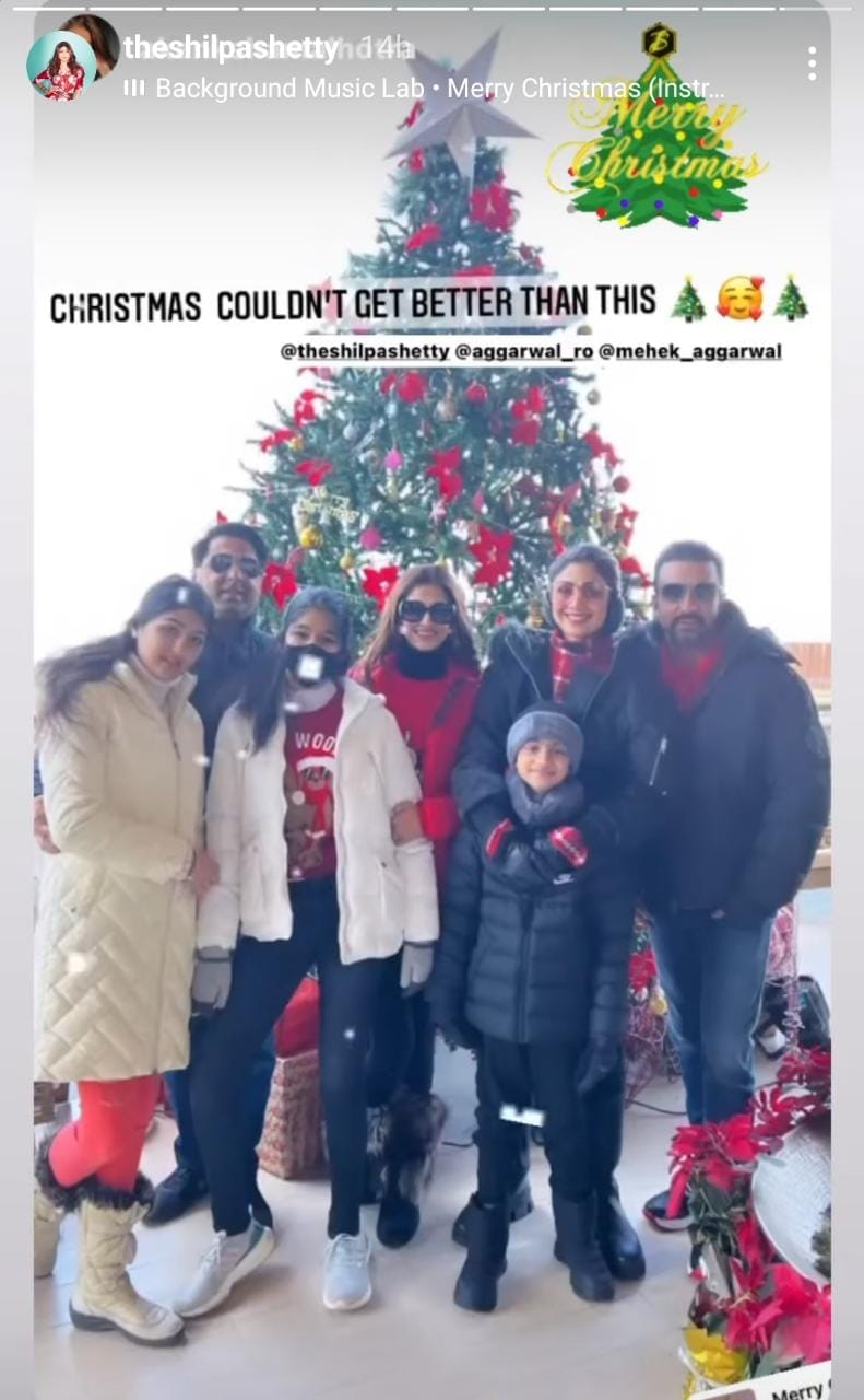 Shilpa Shetty celebrates Christmas with family.&nbsp; (Instagram)