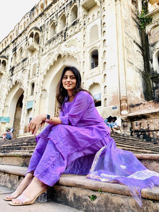 Aparna at Bada Imambara on her visit to Lucknow.