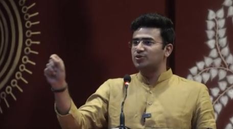 Tejasvi Surya was speaking at an event in Gujarat ahead of next month's Assembly polls.