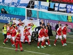 Denmark's Christian Eriksen stretchered off the pitch after collapsing during the Euro 2020 match.&nbsp;