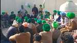 Bhartiya Kisan Union (Ekta-Dakaunda) representatives during a meeting in Barnala on Monday. Bhartiya Kisan Union (Ekta-Dakaunda) representatives during a meeting in Barnala on Monday.