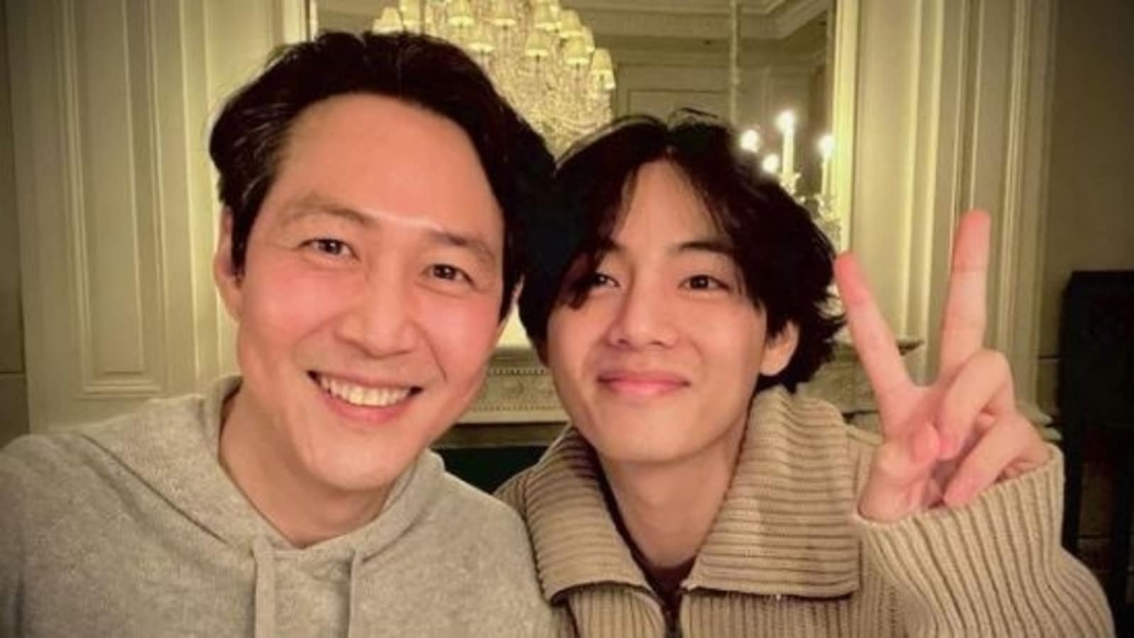 BTS' V poses in Squid Game's Lee Jung-jae's selfie, fans say 'let Taehyung join season two'. See pic