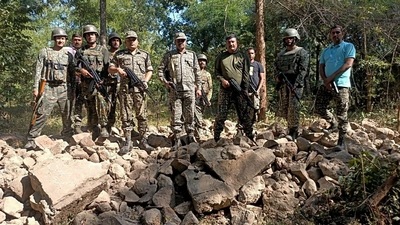 Six Maoists were killed in an encounter with security forces in the Chhattisgarh-Telangana border. (ANI) Six Maoists were killed in an encounter with security forces in the Chhattisgarh-Telangana border. (ANI)