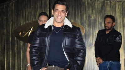 Salman Khan outside his Panvel farmhouse.