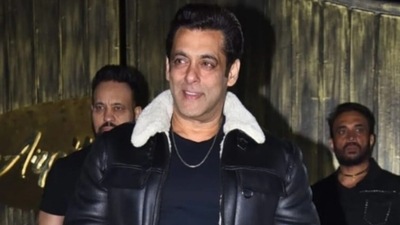 Salman Khan outside his Panvel farmhouse.