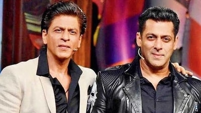 Shah Rukh Khan with Salman Khan. Shah Rukh Khan with Salman Khan.