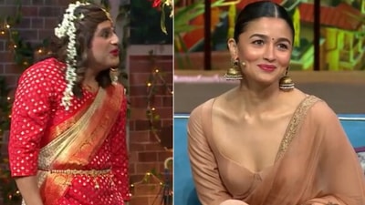 Krushna Abhishek and Alia Bhatt in The Kapil Sharma Show. (Instagram)