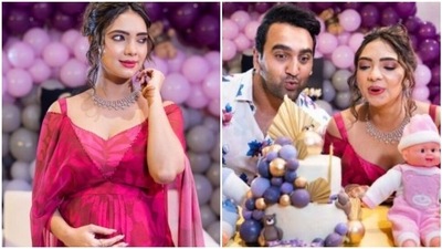 Pooja Banerjee with her husband Sandeep Sejwal. Pooja Banerjee with her husband Sandeep Sejwal.