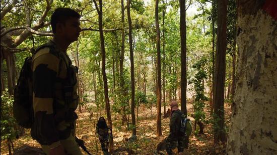 Six members of the banned Communist Party of India (Maoist) were killed in a gunfight with security forces in Telangana-Chhattisgarh border area on Monday morning. (Representational Image) Six members of the banned Communist Party of India (Maoist) were killed in a gunfight with security forces in Telangana-Chhattisgarh border area on Monday morning. (Representational Image)