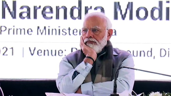 Hitting out at previous Congress regimes, Modi said they prioritised their own welfare over that of the poor people unlike the BJP's model of governance that believes in development of all.(ANI) Hitting out at previous Congress regimes, Modi said they prioritised their own welfare over that of the poor people unlike the BJP's model of governance that believes in development of all.(ANI)
