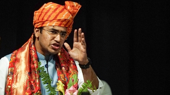 BJP Yuva Morcha National President Tejasvi Surya.(PTI) BJP Yuva Morcha National President Tejasvi Surya.(PTI)