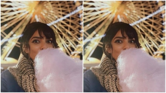 Sobhita took a bite of her candy floss as she posed for a close-up picture of herself. Look how her eyes lit up!(Instagram/@sobhitad)