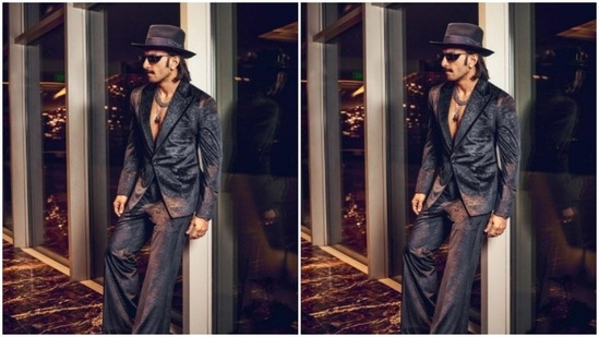 For footwear, he opted for classic black shoes to complement his attire.(Instagram/@ranveersingh)