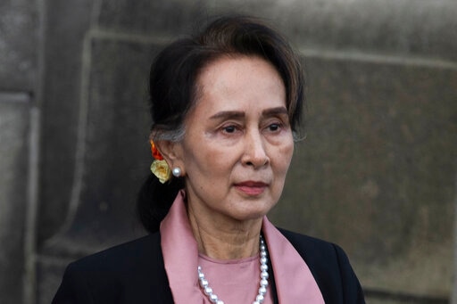 File photo of Myanmar's leader Aung San Suu Kyi. (AP) File photo of Myanmar's leader Aung San Suu Kyi. (AP)
