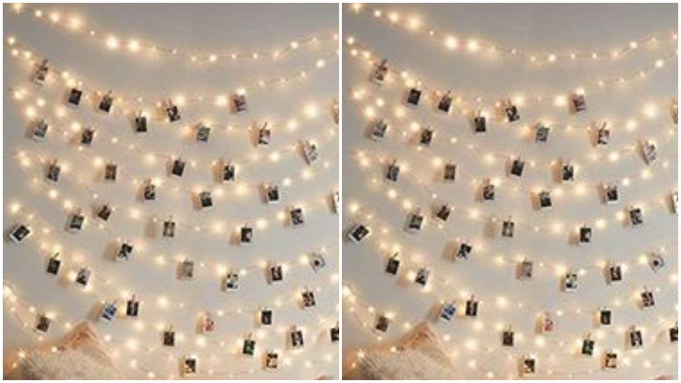 Light up your fairy lights – Moving on to another year also means carrying the best memories of the past year with us. Decorate a part of your wall with fairy lights and attach the photographs of your best memories of the passing year with them.(https://in.pinterest.com/)