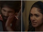 Mrunal Thakur slapped Shahid Kapoor in Jersey. Mrunal Thakur slapped Shahid Kapoor in Jersey.