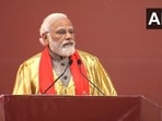 PM Modi addressing the 54th convocation of IIT Kanpur on Tuesday.(ANI Photo)