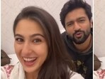 Sara Ali Khan and Vicky Kaushal were seen together for their shoot.