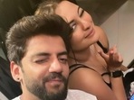 Sonakshi Sinha poses with rumoured boyfriend Zaheer Iqbal. Sonakshi Sinha poses with rumoured boyfriend Zaheer Iqbal.