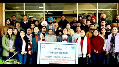 The industry interface by GADVASU , Ludhiana brought together different stakeholders, including ornamental fish traders, state fisheries officers of Punjab and students.