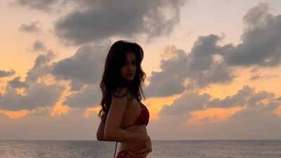 Disha Patani sets Maldives on fire in red string bikini after Yodha shoot wrap (Instagram/dishapatani) Disha Patani sets Maldives on fire in red string bikini after Yodha shoot wrap (Instagram/dishapatani)