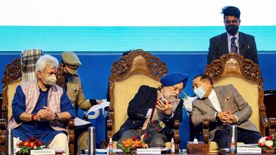 Union minister Hardeep Singh Puri along at the J&K Real Estate Summit 2021, in Jammu, on Monday. (PTI) Union minister Hardeep Singh Puri along at the J&K Real Estate Summit 2021, in Jammu, on Monday. (PTI)